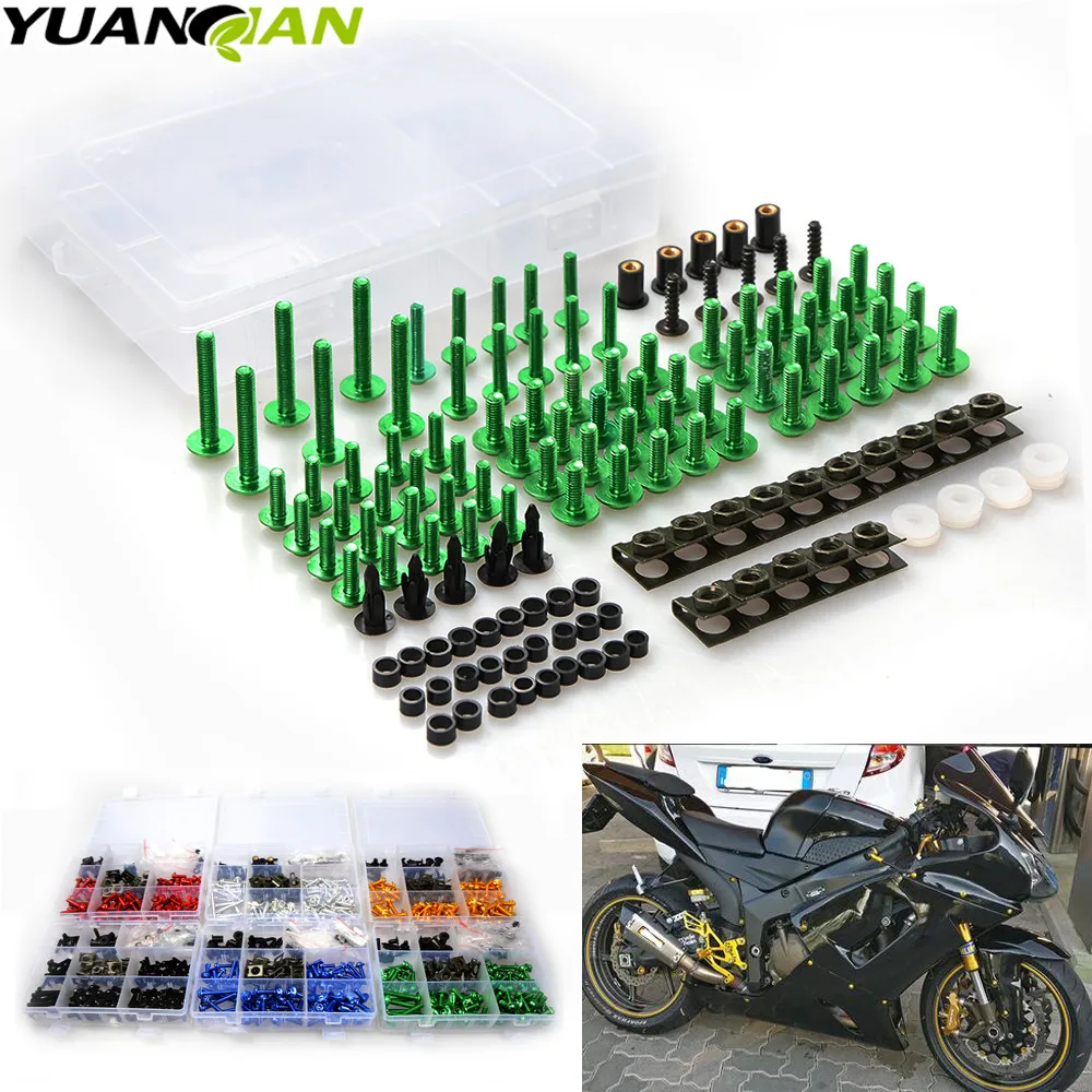 Universal CNC Motorcycle Fairing body work Bolts Fastener Clips Screws For kawasaki NINJA 250R Z125 NINJA 300r ZX6R/636 ZX10R Universal CNC Motorcycle Fairing body work Bolts Fastener Clips Screws For kawasaki NINJA 250R Z125 NINJA 300r ZX6R/636 ZX10R