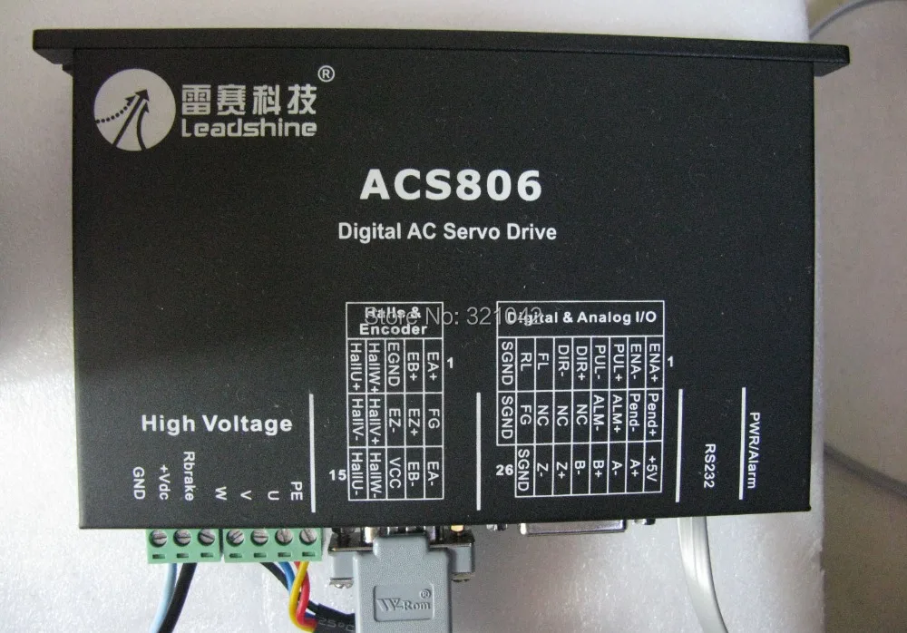 

Leadshine ACS806 Brushless Servo Drive with 20 to 80 VDC Input Voltage and 18A Peak Current