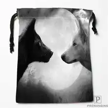 Пользовательские печати двух Волков(1) сумки для покупок на шнурках дорожный мешочек для хранения плавать Пешие прогулки игрушка сумка унисекс мульти Size18-12-31-120