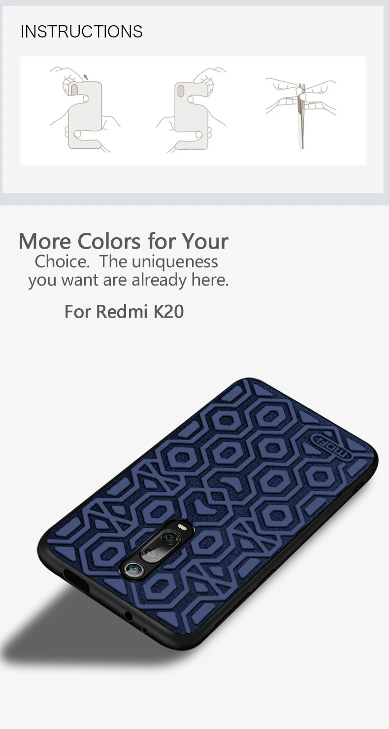 Для Xiaomi Redmi K20 Pro чехол MOFI Redmi K20 силиконовый мягкий ТПУ нескользящий роскошный противоударный чехол