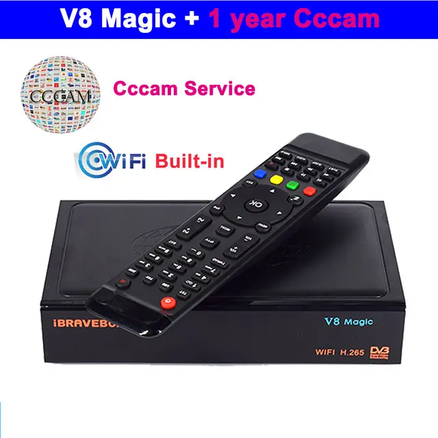 IBRAVEBOX V8 Magic DVB-S/S2 спутниковый ресивер встроенный wifi MT7601 поддержка 1 год Европейский 8 Clines Cam для Испании - Цвет: v8 magic n cccam