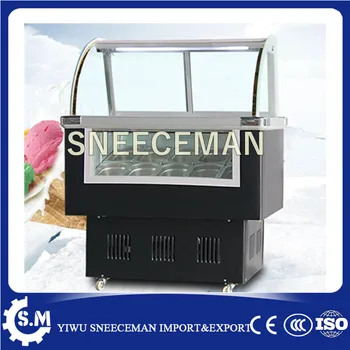

Portable ice cream showcase gelato display cabinet for sale popcicles blast freezer