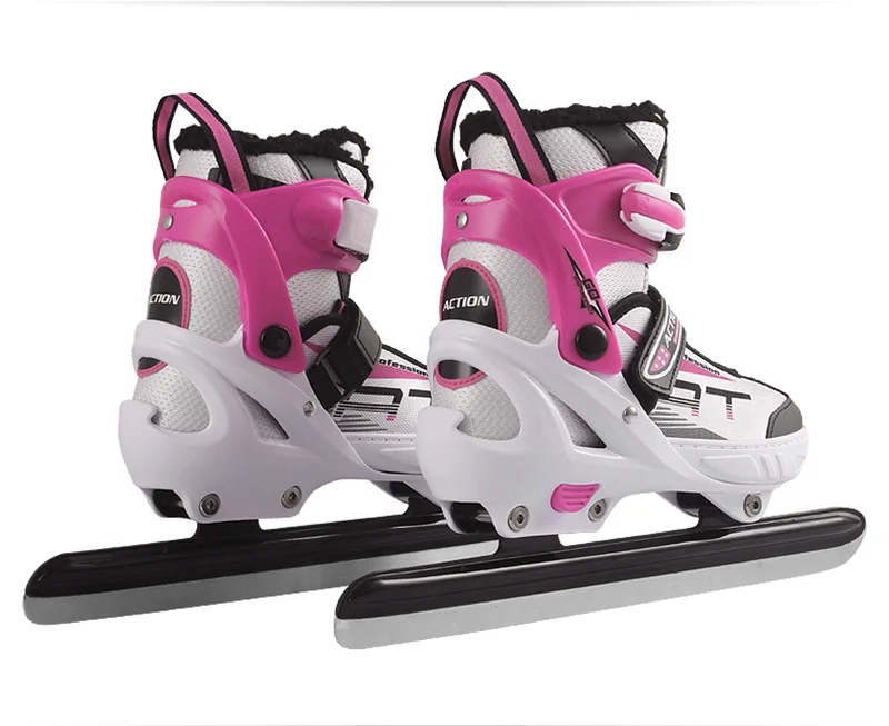 1 زوج الكبار النساء الأطفال الجليد شفرة الكربون الصلب أحذية التزلج على الجليد الحرارية حجم قابل للتعديل سرعة التزلج الرياضات الشتوية سميكة ا...
