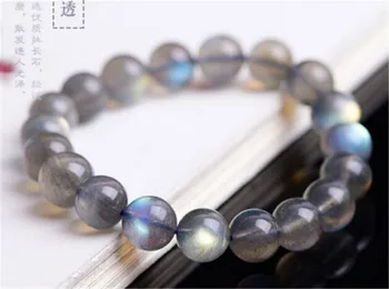 

Wholesale 10mm Genuine Natural Labradorite Gems Stone Healing Crystal Quartz Stretch Charm Round Beads Bracelet