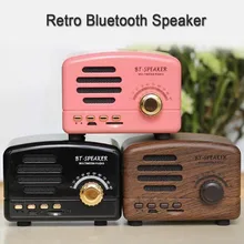 Retro Wireless Bluetooth Speaker Mini Portable Speakers Adjustable Heavy Bass Loudspeakers Support TF Card FM Radio Music Player цена Retro Wireless Bluetooth Speaker Mini Portable Speakers Adjustable Heavy Bass Loudspeakers Support TF Card FM Radio Music Player цены онлайн