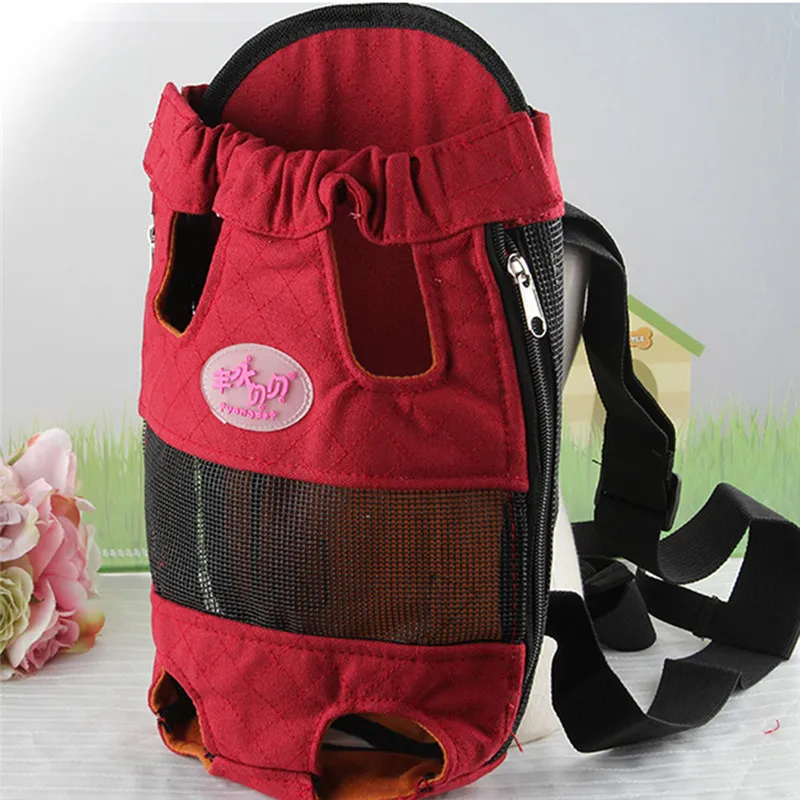 Живой красный рюкзак для собак, переноска для собак, сумка для щенков, передняя сумка для кошек, Задняя сумка с ножками, переноска для путешествий, переноска для запасов, Размеры S/M/L