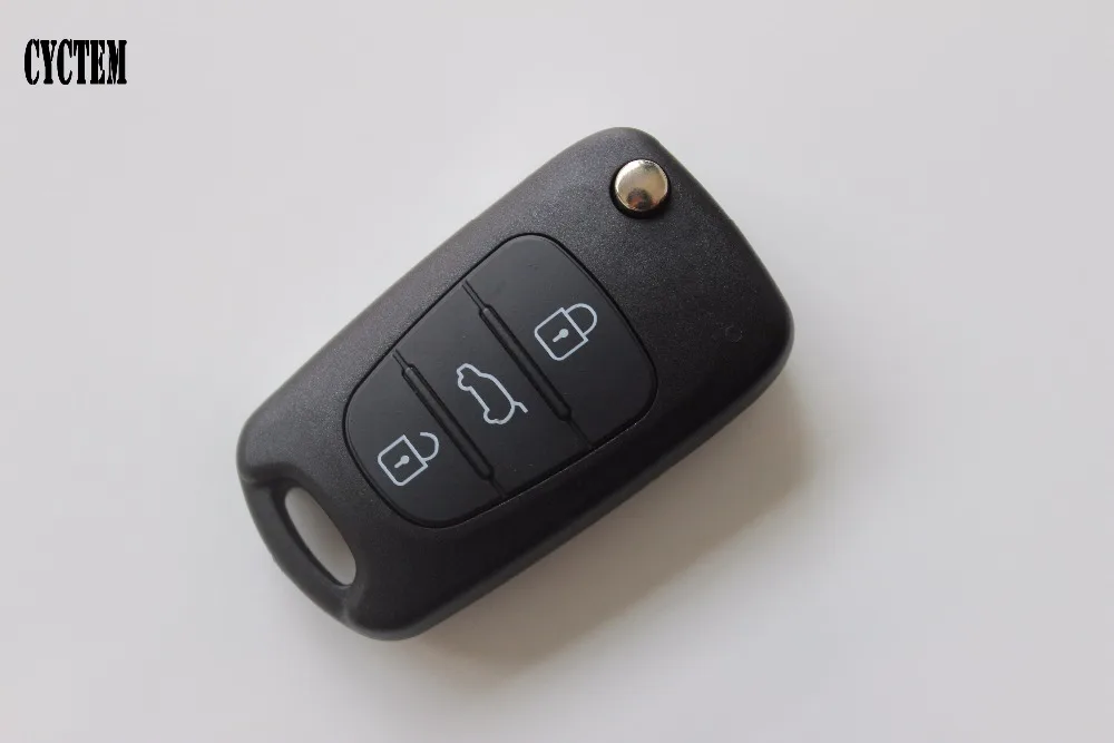 

CYCTEM 3 Buttons Key Blank Cover Car Remote Key Fob Case Shell Fit For Kia Sportage Soul Rio