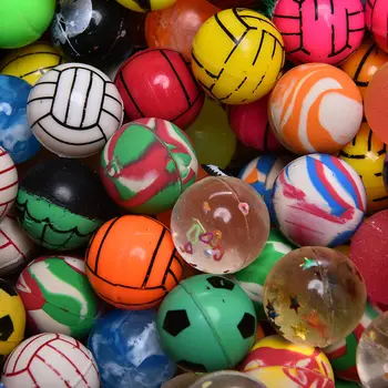 

10pcs/lot Funny toy balls mixed Bouncy Ball child elastic rubber ball Children kids of pinball bouncy toys High quality