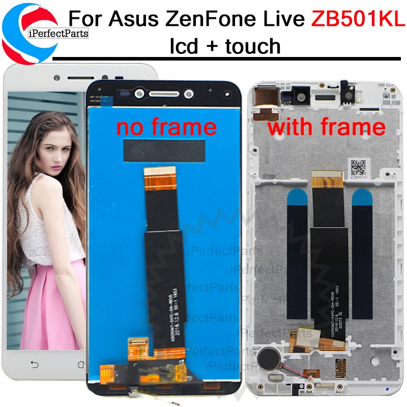 

5.0" For Asus ZenFone Live ZB501KL X00FD LCD screen display with frame touch panel digitizer replacment for ASUS ZB501KL