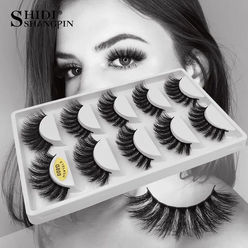 

5 Pairs eyelashes thick 3d mink lashes handmade eye lashes false eyelashes natural long mink eyelashes for makeup cilios 3d mink