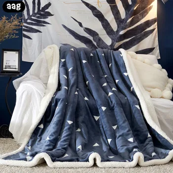 

Winter Flannel Fleece Blanket Super Soft Thick Warm Blankets Sofa Office Bed Cars Sleeping Blanket Home Textiles Flannel Blanket