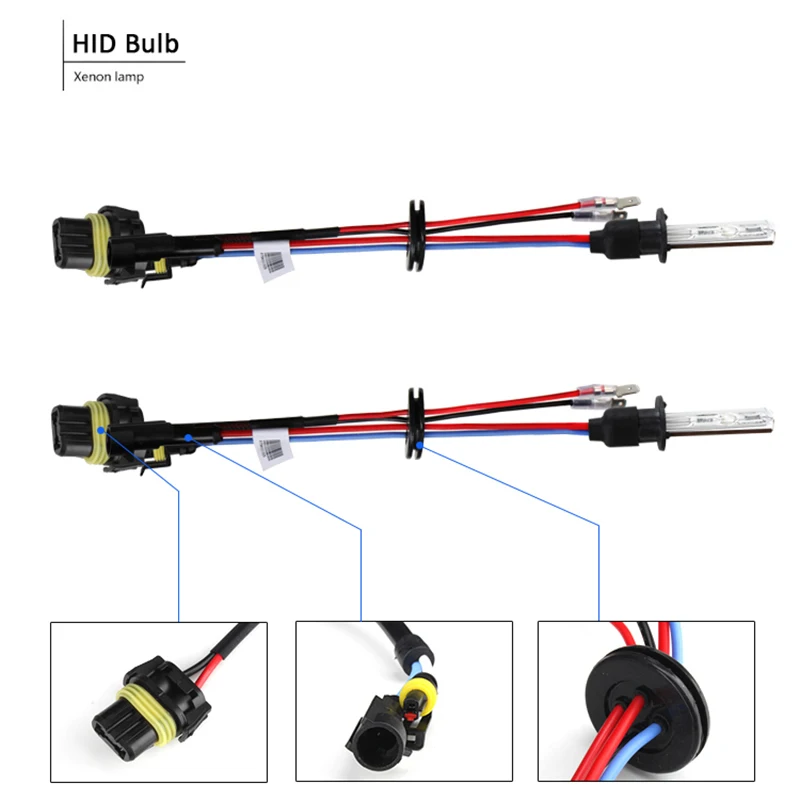 35W 45W 55W Xenon HID KIT Ballast Bulb H1 H3 H7 H8 H9 H10 H11 9005 9006 All Colors 4300k 6000K Car Headlight Fog DRL Light