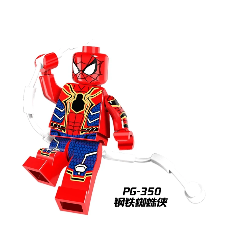

Legoing Spiderman Single Sale PG350 Super Heroes Spider-Man Action Figure Dolls Building Blocks DIY Toys for Children Superhero