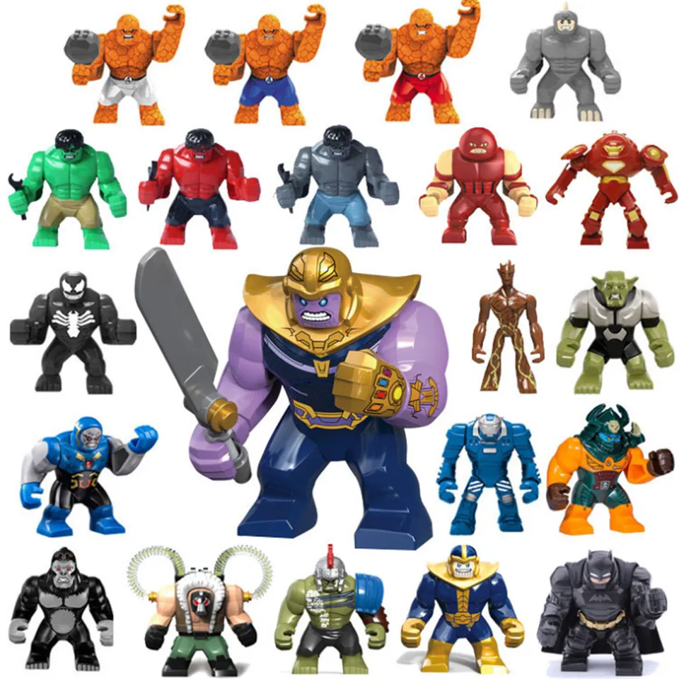 

Legoingly Block Super Hero Action High Marvel Avengers Hulk Dogshank Darkseid Gorilla Grodd Mark 38 Igor Kids Toys for Children