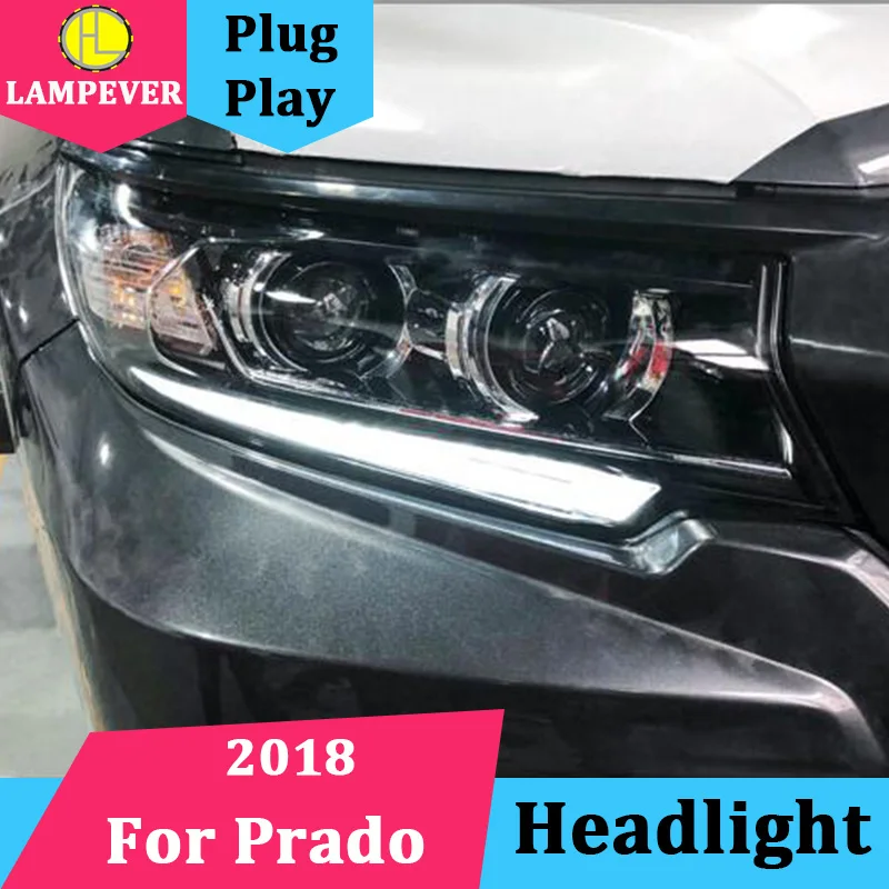 1 комплект для Land Cruiser Prado Передние фары Toyota LC200 2018 головной прожектор Головной