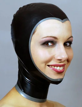

0.6MM Thickness Bunny Latex Cat-women Mask Latex Rubber Hood Back Zipped