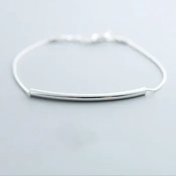 

New Fashion Simple Exquisite Cross Pipe Female 925 Sterling Silver Jewelry Ornaments Wild Accessories Bracelets SB7