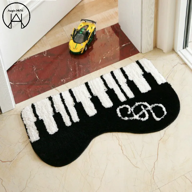 Modern Piano Living Room Mat Fashion Piano Bathroom Rug Non slip Mat