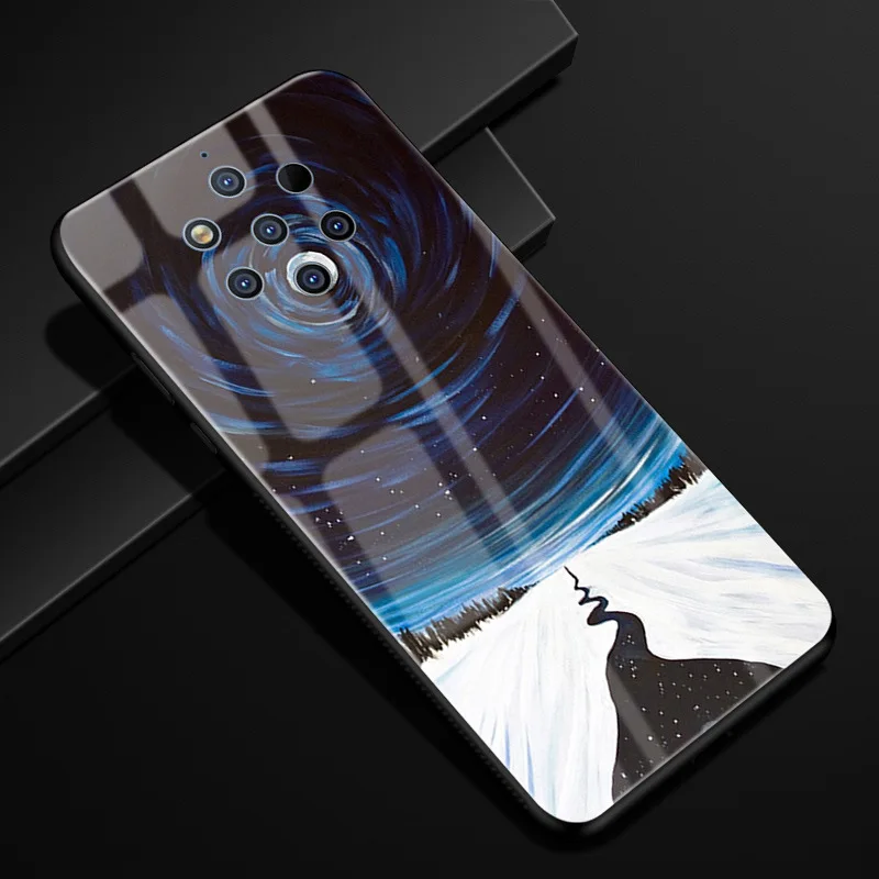 Чехол для Nokia 9 PureView, роскошный чехол из закаленного стекла, мягкий чехол для Nokia9 PureView 5,9", стеклянный чехол для Nokia 9 Pure View