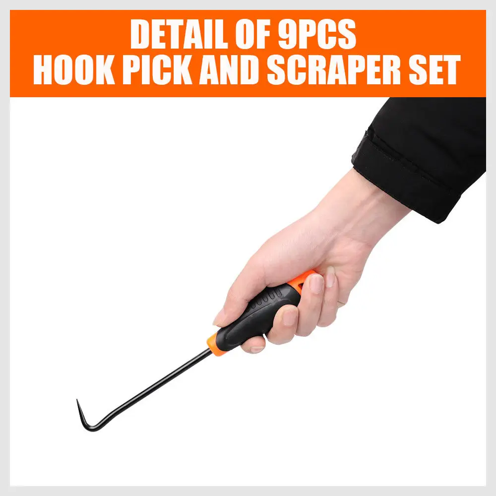 HORUSDY 9pcs Auto Car Pick And Hook Set O Ring Oil Seal Gasket Puller Remover Craft Non-slip Hand Tool Car Remover Tool Set