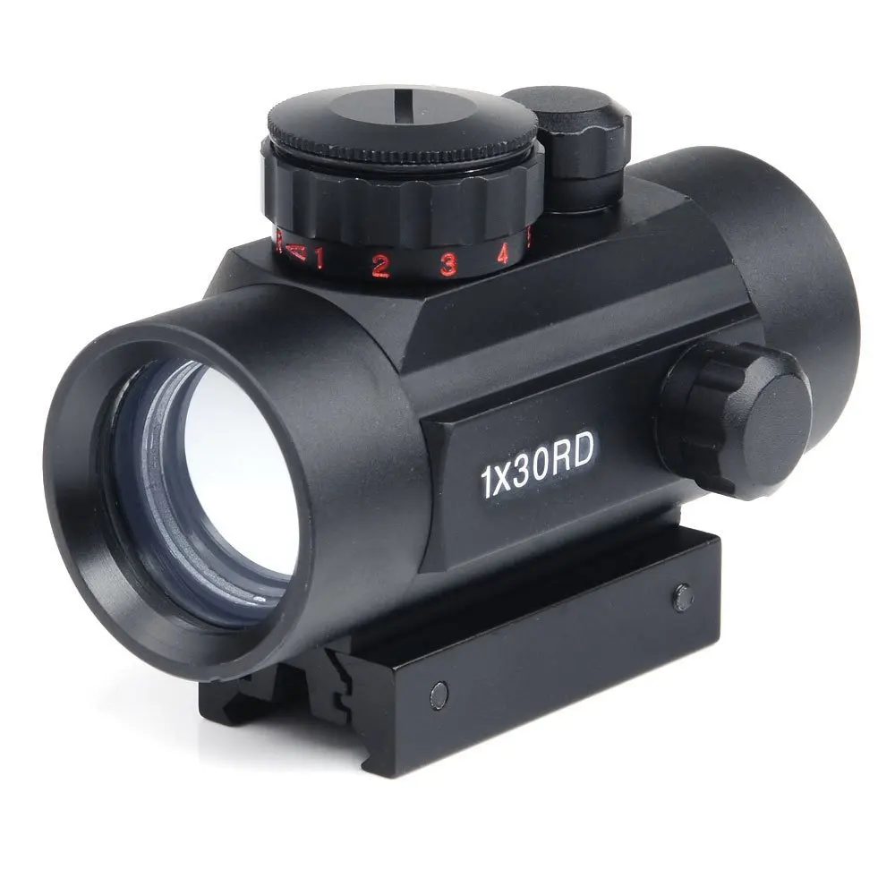 Спайк 1x30 Тактический Red Dot Reflex голографический область Reddot взгляд с регулируемой 11 мм/20 мм база ласточкин хвост для охотничье ружье-винтовка