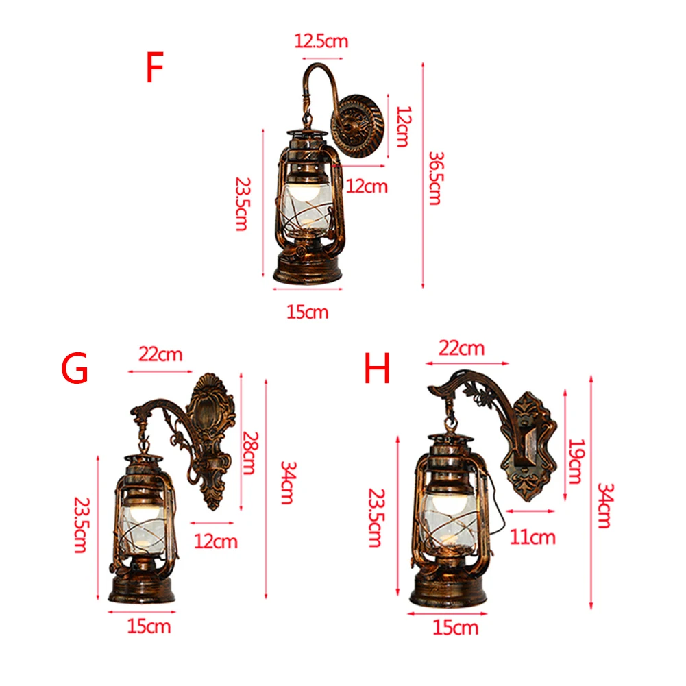 Vintage Lantern Wall Lamp Antique Copper Personalized Kerosene Lamp Fashion Iron Wall Lights Cafe Aisle Lights Vintage Lantern Wall Lamp Antique Copper Personalized Kerosene Lamp Fashion Iron Wall Lights Cafe Aisle Lights