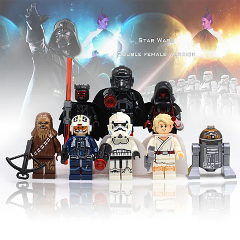 

Single Star Wars Stormtrooper Darth Vader Han Solo Building Blocks Jedi Yoda Obi Wan Figure Brick Toy kid gift Compatible Legoed