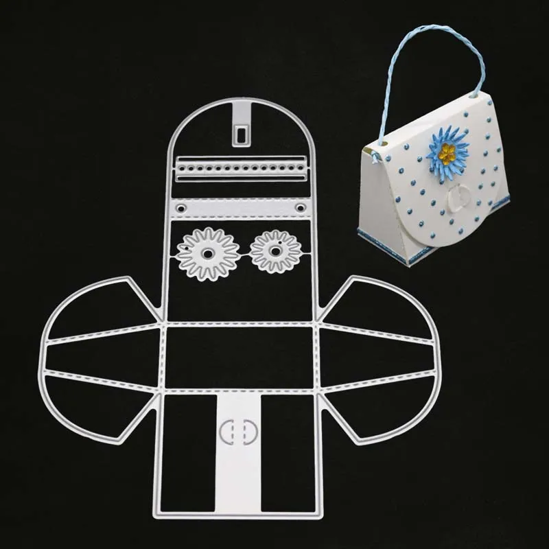 

Cutting Dies gift box Metal Dies Scrapbooking Craft clear Stamps Christmas Stencil Embossing paper Card Making box bag dies Set