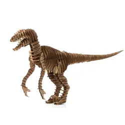 Динозавр 3D головоломка DIY Raptor модели Бумага Craft Дети Картона животного Игрушечные лошадки Велоцираптор Прохладный Рождество Best подарки на