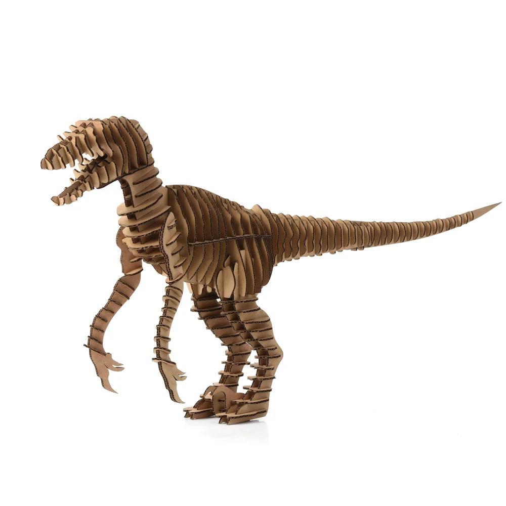 Динозавр 3D головоломка DIY Raptor модели Бумага Craft Дети Картона животного Игрушечные
