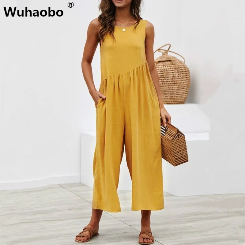 Wuhaobo مثير عارية الذراعين داخلية النساء السروال القصير الإناث الشاطئ ارتداء حللا خزان بذلة الصلبة قبالة الكتف واسعة الساق Playsuit Wuhaobo مثير عارية الذراعين داخلية النساء السروال القصير الإناث الشاطئ ارتداء حللا خزان بذلة الصلبة قبالة الكتف واسعة الساق Playsuit