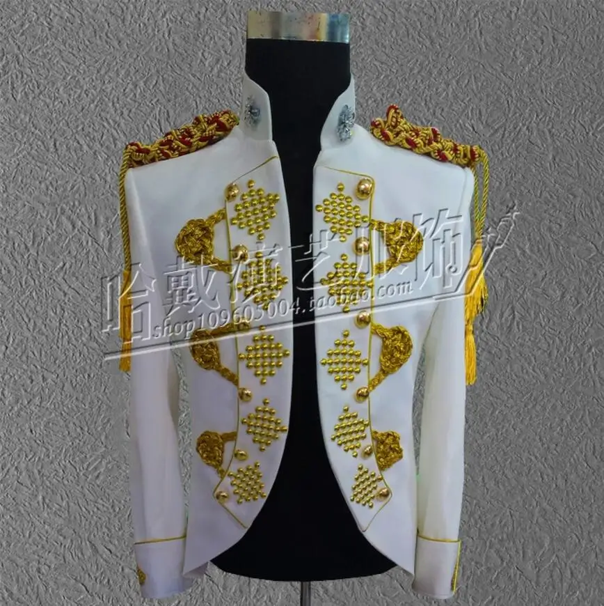 

Men Singers Palace Style Suit Jacket Nightclub Bar Men Singer Show Suit Concert Coat Stage Costumes ! S-3XL free shipping