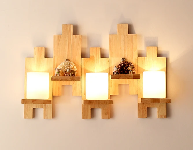 modern wooden wall lights