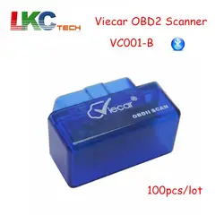 100 шт./лот показателя viecar ELM327 VC001-BSupport 7 OBDII протоколы супер мини ELM327 OBD2 автомобиля диагностический инструмент код сканер DHL Бесплатная