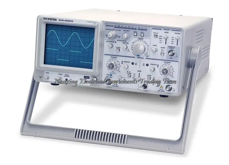 Быстрое прибытие Gwinstek GOS-620FG 20 МГц, 2 канала, аналоговый осциллограф с 1 МГц Функция генератор