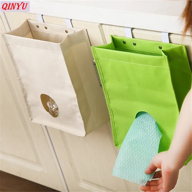 Special Price 2018 Creative Oxford Cloth Bag Kitchen Finishing Home Storage Gadget Kitchen Extract Garbage Bags Storage Bag Cabinets 8ZCF023