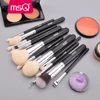 MSQ 15pcs Pro Makeup Brushes Set Powder Foundation Blusher Eyeshadow Blending Make Up Brush Goat Hair PU Leather Case 2