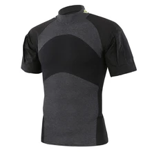 Мужские летние уличные походные кемпинговые футболки тактический армейский зеленый спортивные майки с коротким рукавом военные камуфляжные футболки