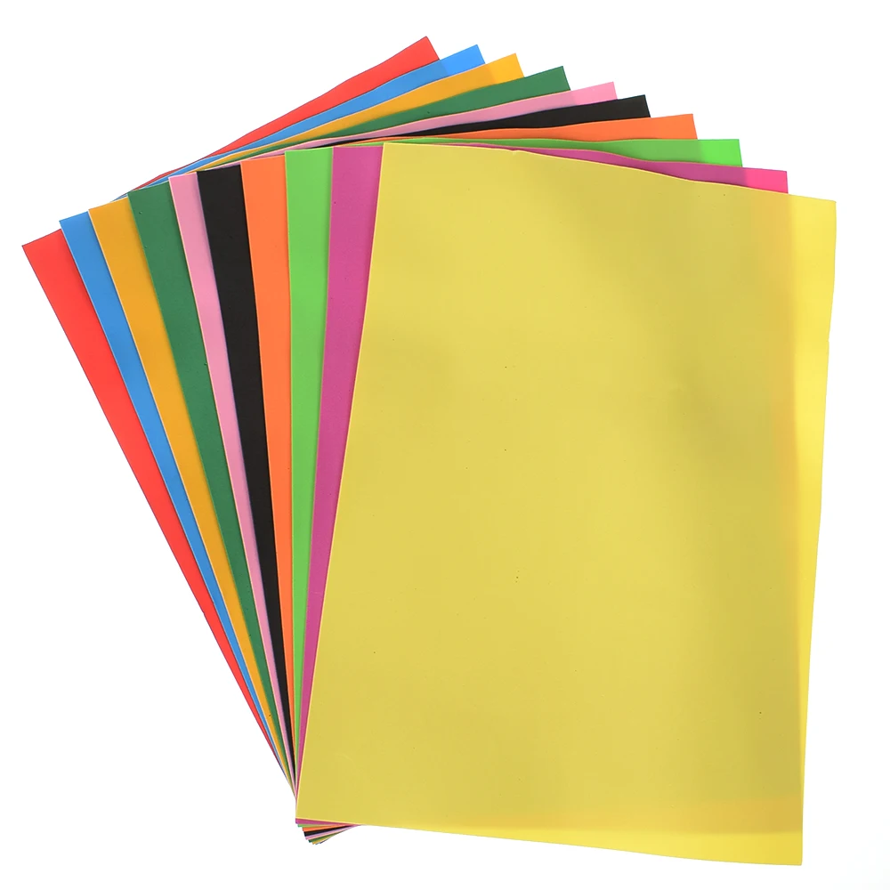 

10Pcs/lot Lowest Price 10 color A4 Thick Multicolor Sponge Foam Paper Fold Scrapbooking Paper Craft DIY 21*29.7*0.1cm