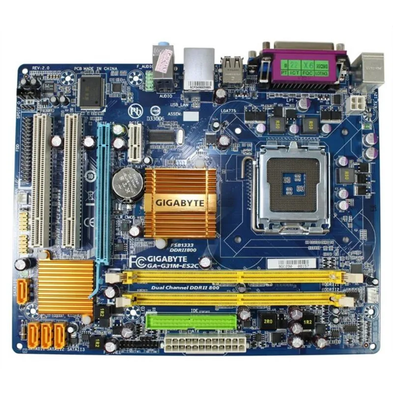Бесплатная доставка 100% оригинальная материнская плата для Gigabyte GA-G31M-ES2C G31 DDR2 LGA775