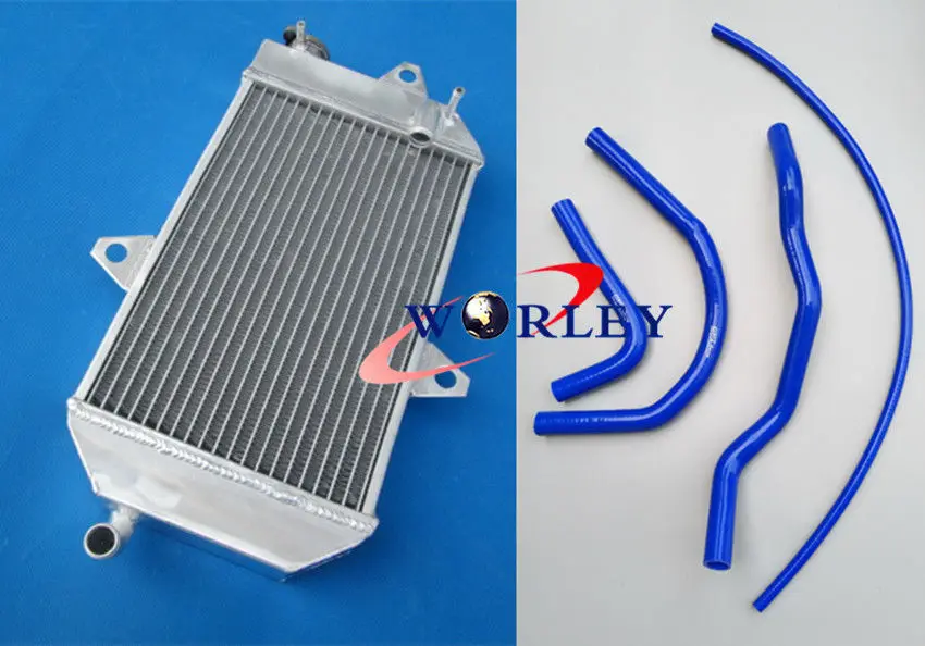 Aluminum Motorcycle Radiator +blue Hose For Atv Yamaha Banshee 350
