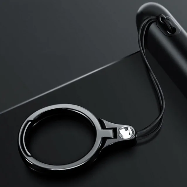 Роскошный Универсальный цветочный вытяжным шнуром для iPhone 5S 6s 7 8 плюс Модный чехол для телефона с изображением аксессуары шейные платки брелок Длинные сумки затягивающей веревочки - Цвет: Black