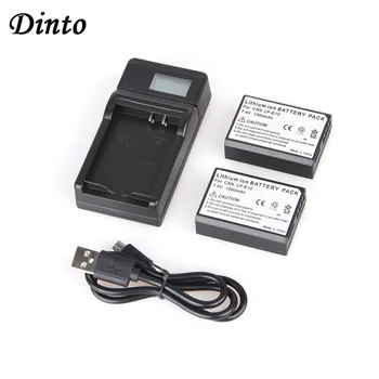 

Dinto 2pcs LP-E10 LP E10 LPE10 Digital Camera Battery + USB LCD Display Charger for Canon EOS Rebel T3 T5 T6 1100D 1200D