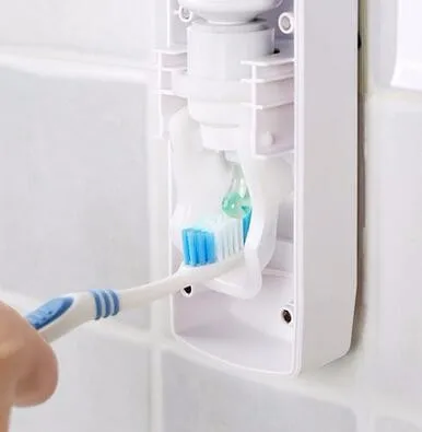 GFHGSD 1 набор держатель зубной щетки автоматический диспенсер для зубной пасты+ 5 держатель для зубной щетки настенная подставка для зубной щетки Инструменты для ванной комнаты