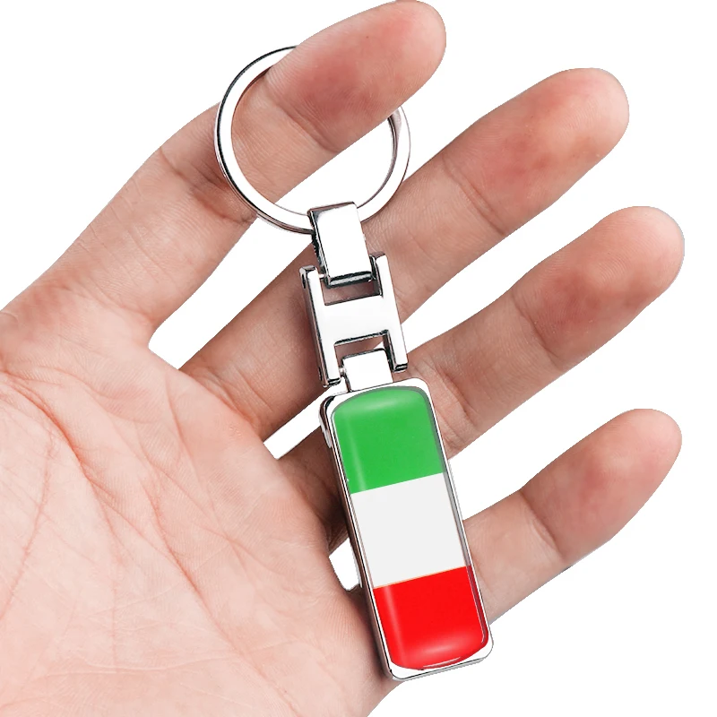 

Italy Flag Keychain Keyring Car Key Chain Pendant Accessories Gifts For Ferrari Fiat Piaggio Vespa Ford Alfa Romeo Car styling