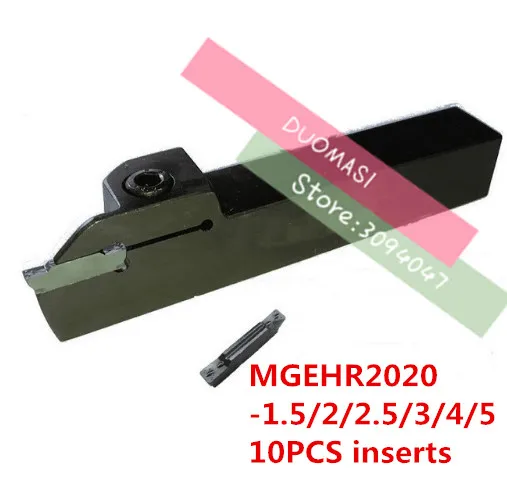 

1pcs MGEHR2020-1.5/MGEHR2020-2/MGEHR2020-2.5/MGEHR2020-3/MGEHR2020-4 with 10PCS inserts CNC Turning tool rod,lathe tools