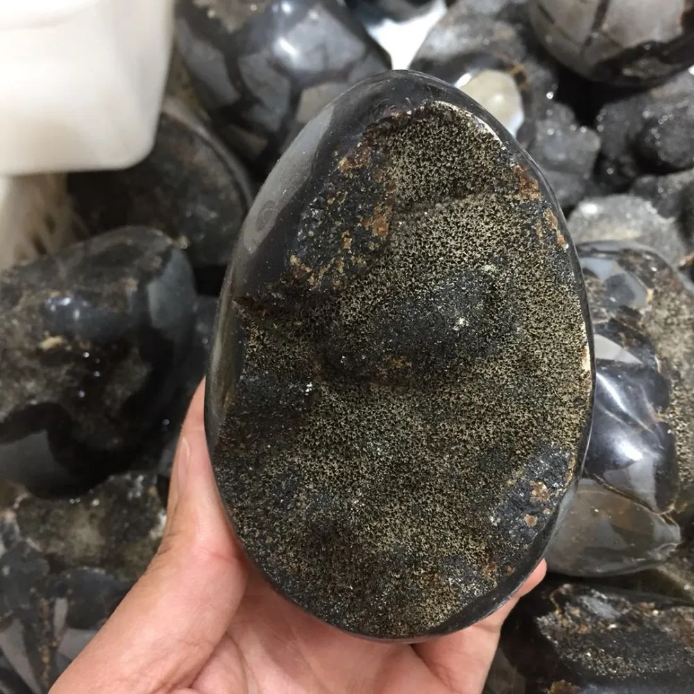 Натуральный драконий, септариевый драгоценный камень с кристаллами, геодная медитация, исцеляющая чакра, сепатрум, Хрустальный дракон, яйцо, украшение для дома