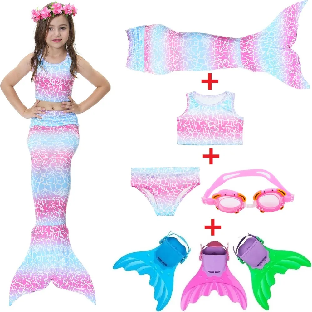 

Child's Wear Split Swimsuit Kids Mermaid Swimsuit Girls Bikini Mermaid Tail and Finned Swimsuit Mermaid Tail Clothing Swimwear
