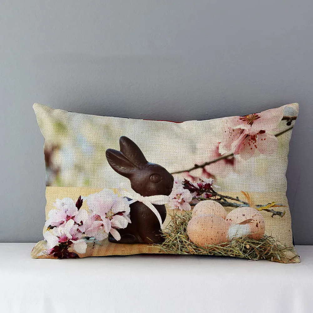 

Easter Rectangle Throw Pillow Case Cushion Cover aster Home Decorative Pillow Case cojines decorativos para sof #008