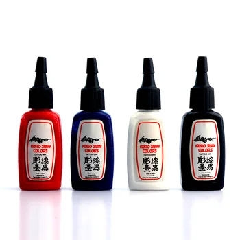 

4 Colors/Bottles Tattoo Pigment Set Kits Body Art Tattoo 15ml Professional Beauty Permanent Tattoo Paints Supplies Tattoo Inks
